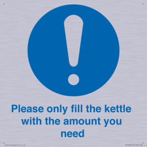 Please only fill the kettle with the amount you need